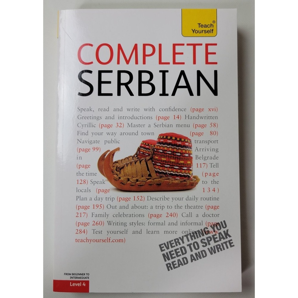 Complete Serbian Teach Yourself Language Course Book Beginner to Intermediate